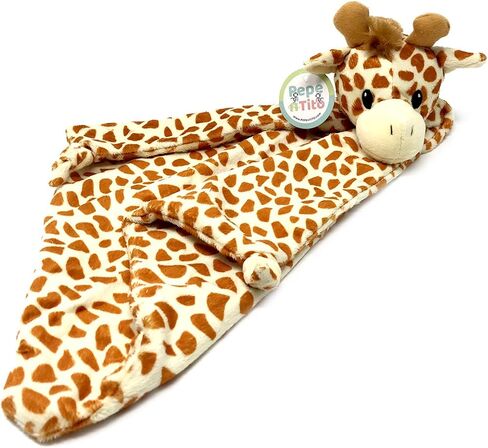 Giraffe Lovey - Security Blanket for Babies - Soft Snuggle Toy | Ages 0+, Machine Washable Hypoallergenic Fleece, Newborn Essential, Baby Registry Baby Gift, Unisex in Saudi Arabia