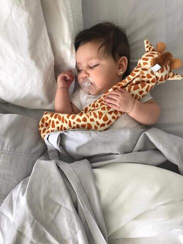 Giraffe Lovey - Security Blanket for Babies - Soft Snuggle Toy | Ages 0+, Machine Washable Hypoallergenic Fleece, Newborn Essential, Baby Registry Baby Gift, Unisex in Saudi Arabia