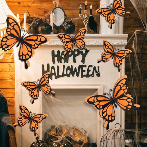 Geyee 12 Pcs 3D Large Butterfly Party Decoration 12 Inch 10 Inch Big Butterfly Centerpieces for Tables Baby Shower Birthday Wedding Hanging Decoration(Gold and Pink) in Saudi Arabia