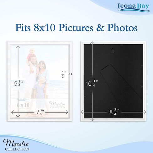 مجموعة إطارات الصور الذهبية من Icona Bay - 10 قطع (خمسة 4×6، ثلاثة 5×7، اثنتان 8×10)، طراز معاصر أنيق، مجموعة مايسترو لمعرض الحائط in Saudi Arabia