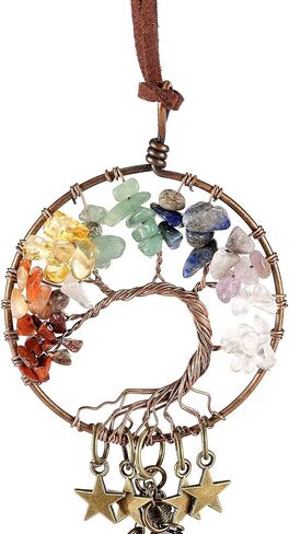 كوزي كابين زينة بتصميم صائد احلام صغير على شكل شجرة الحياة للتعليق على النافذة والسيارة ومراة الرؤية الخلفية والحائط مناسبة كهدية للمنزل واليوجا والتامل وديكور فينغ شوي in Kuwait