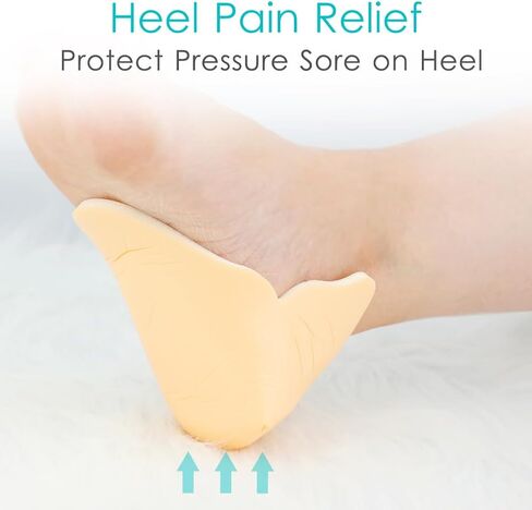 واقيات الكعب الرغوية لتضميد الكعب من أجل قرح الفراش الضغطية والقرحة الجافة والمتشققة وغير اللاصقة، لوازم العناية بالجروح عالية الامتصاص (عبوة من قطعتين) in Kuwait