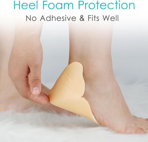 واقيات الكعب الرغوية لتضميد الكعب من أجل قرح الفراش الضغطية والقرحة الجافة والمتشققة وغير اللاصقة، لوازم العناية بالجروح عالية الامتصاص (عبوة من قطعتين) in Kuwait