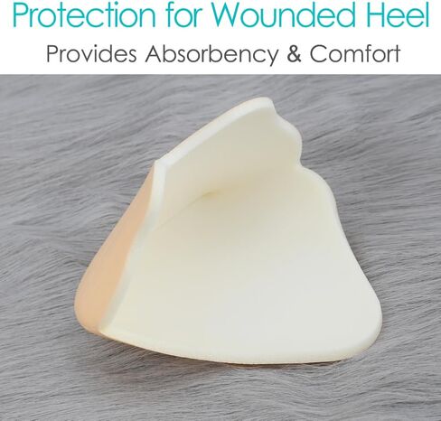 واقيات الكعب الرغوية لتضميد الكعب من أجل قرح الفراش الضغطية والقرحة الجافة والمتشققة وغير اللاصقة، لوازم العناية بالجروح عالية الامتصاص (عبوة من قطعتين) in Kuwait