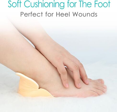 واقيات الكعب الرغوية لتضميد الكعب من أجل قرح الفراش الضغطية والقرحة الجافة والمتشققة وغير اللاصقة، لوازم العناية بالجروح عالية الامتصاص (عبوة من قطعتين) in Kuwait