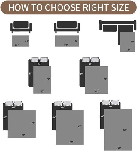 Ameritex 100% Waterproof Dog Bed Blankets Double Sided Dog Couch Cover Knurling Pattern pet Bed Cover Reversible Furniture Couch Sofa Car for Puppy Kids in Kuwait