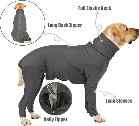 HDKUW Dog Recovery Suit, Dog Shedding Suit Onesie, After Surgery Dog Shirt, E Collar Alternative Anxiety Calming Shirt for Dog Blue XS in Kuwait