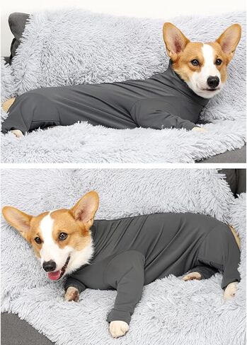 HDKUW Dog Recovery Suit, Dog Shedding Suit Onesie, After Surgery Dog Shirt, E Collar Alternative Anxiety Calming Shirt for Dog Blue XS in Kuwait