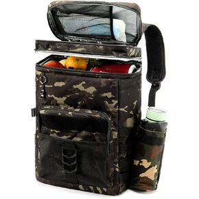 حقيبة ظهر للتخييم - حقيبة تبريد معزولة مقاومة للماء بطابقين - حقيبة غداء شديدة التحمل للرجال والنساء والعمل والسفر والصيد والمشي لمسافات طويلة in Kuwait