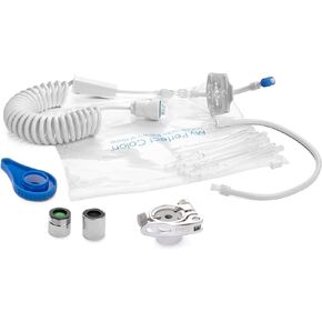 تطهير القولون My Perfect Colon Care Travel، مجموعة حقنة شرجية لتنظيف القولون، يتم توصيلها بالصنبور، دش لري القولون في المنزل وأثناء التنقل، يتضمن محول السفر، منتج إيطالي in Kuwait