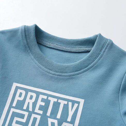 Derouetkia Toddler Baby Boy Clothes Long Sleeve Pullover Sweatshirt Tops Pants Outfit Sets in Kuwait