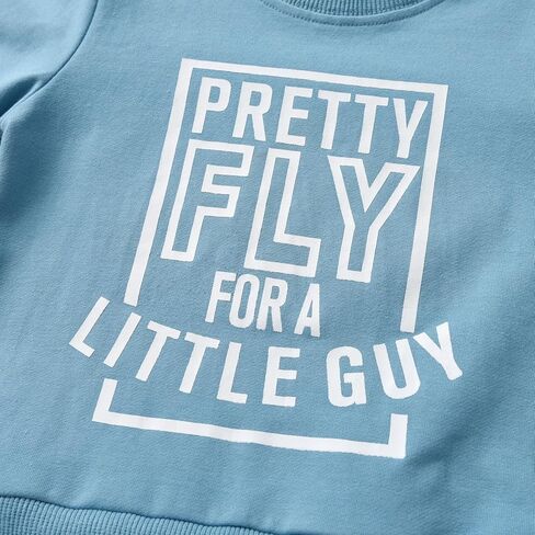 Derouetkia Toddler Baby Boy Clothes Long Sleeve Pullover Sweatshirt Tops Pants Outfit Sets in Kuwait