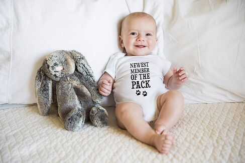Newest Member of The Pack - Funny Cute Infant Creeper, One-Piece Baby Bodysuit in Saudi Arabia