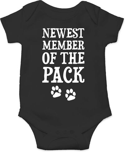 Newest Member of The Pack - Funny Cute Infant Creeper, One-Piece Baby Bodysuit in Saudi Arabia