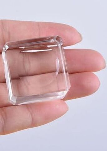 VEdusa 1Pc Clear Square Crystal Ball Stand, 35 mm Clear Crystal Ball Base Decorative Balls Decorative Accessories for Display 60 mm to 90 mm Crystal Balls, Marbles in Kuwait