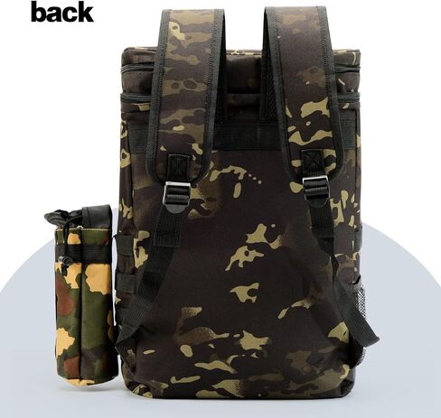 حقيبة ظهر للتخييم - حقيبة تبريد معزولة مقاومة للماء بطابقين - حقيبة غداء شديدة التحمل للرجال والنساء والعمل والسفر والصيد والمشي لمسافات طويلة in Kuwait