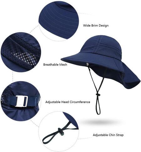 Baby Sun Protection Hat for Infant Toddlers Boys Girls UPF 50+ Sunhat for Outdoor Beach Swim in Saudi Arabia
