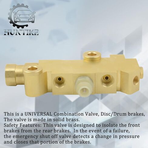 Huntike PV2 صمام نحاسي متناسب، قرص/أسطوانة قرص أمامي، فرامل خلفية متوافقة مع GM Street Rod Classic Car & Truck - الجزء # PV2 172-1353 PV71 مجموعة صمامات التناسب in Kuwait