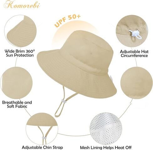 Toddler Sun Hat Baby Sun Hat Toddler Bucket Hat UPF 50+ Baby Girl Boy Sun Hat Smileing Face Sun Hat for Toddler in Kuwait