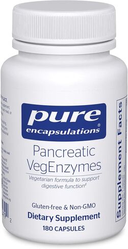 Pure Encapsulations - Pancreatic VegEnzymes - Hypoallergenic Vegetarian Supplement for Carbohydrate, Lipid and Protein Digestion* - 180 Capsules in Saudi Arabia