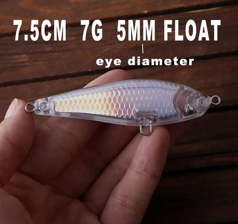 Aneew السائبة 20 قطعة من الفراغات غير المطلية طُعم صيد سمك السلمون المرقط in Kuwait