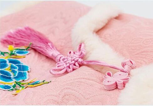 NACOCO Dog Tang Costume Blessing Pet Winter Coat Happy New Year Clothes Qipao Dresses Cat Peony Design Clothes for Schnauzer Teddy French Bulldog (Red Blessing, XS) in Saudi Arabia