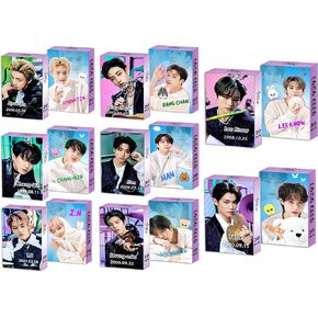 8 عبوات/240 قطعة من بطاقات ألبوم Stray-Kids الجديدة Lomo مجموعة بطاقات Kpop Stray-Kids Chang-Bin Felix Han Huyn-Jin Seng-min Lee Know I.N ألبوم صور منفرد واحد، بطاقات هدايا للمعجبين للبنين والبنات in Kuwait