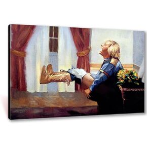 Dumb and Dumber Bathroom Art-Funny Movie Poster Canvas Print Wall Art Decor-Harry on The Toilet Humor Picture Decoration… in Kuwait