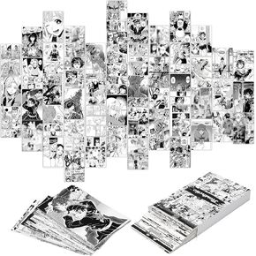 YINGENIVA 50PCS Anime Panel Aesthetic Pictures Wall Collage Kit, Anime Style Photo Collection Collage Dorm Decor for Teens and Young Adults, Wall Prints Kit, Small Posters for Room Bedroom Aesthetic in Kuwait