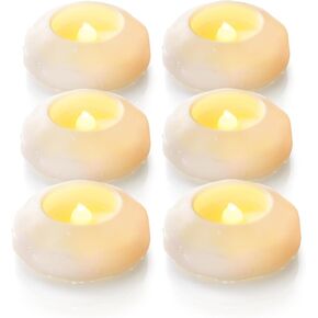 Homemory 24 حزمة أكثر من 100 ساعة من الشموع العائمة عديمة اللهب، 3 بوصات تعمل بالبطارية وامضة مقاومة للماء لمزهريات أسطوانية، قطع مركزية في حفلات الزفاف، والحفلات، وحمام السباحة، والعطلات (أبيض دافئ) in Kuwait