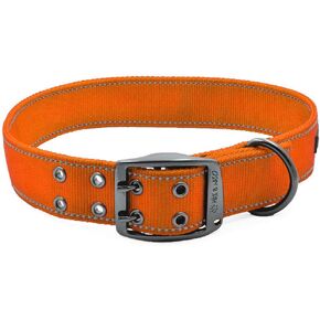 Max and Neo MAX Reflective Metal Buckle Dog Collar - We Donate a Collar to a Dog Rescue for Every Collar Sold (Medium, Pink)