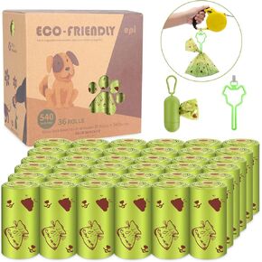 Pet Poop Bag - 540 Count Dog/Cat Waste Bags with Dispenser and Clip, Leak proof Poop Bags for Dogs Doggy/Cat Use in Saudi Arabia