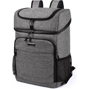 حقيبة ظهر BAGLHER Cooler 30 علبة حقيبة ظهر معزولة خفيفة الوزن ومضادة للتسرب، حقيبة ظهر خفيفة الوزن مع مبرد لرحلات الغداء والتنزه سيرًا على الأقدام والتخييم.