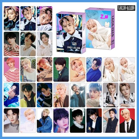 8 عبوات/240 قطعة من بطاقات ألبوم Stray-Kids الجديدة Lomo مجموعة بطاقات Kpop Stray-Kids Chang-Bin Felix Han Huyn-Jin Seng-min Lee Know I.N ألبوم صور منفرد واحد، بطاقات هدايا للمعجبين للبنين والبنات in Kuwait