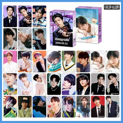 8 عبوات/240 قطعة من بطاقات ألبوم Stray-Kids الجديدة Lomo مجموعة بطاقات Kpop Stray-Kids Chang-Bin Felix Han Huyn-Jin Seng-min Lee Know I.N ألبوم صور منفرد واحد، بطاقات هدايا للمعجبين للبنين والبنات in Kuwait