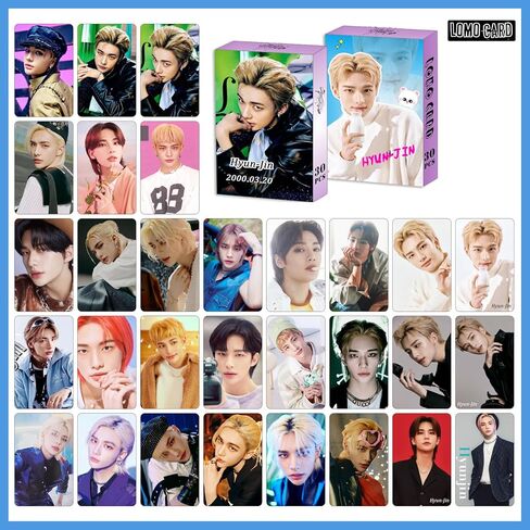 8 عبوات/240 قطعة من بطاقات ألبوم Stray-Kids الجديدة Lomo مجموعة بطاقات Kpop Stray-Kids Chang-Bin Felix Han Huyn-Jin Seng-min Lee Know I.N ألبوم صور منفرد واحد، بطاقات هدايا للمعجبين للبنين والبنات in Kuwait