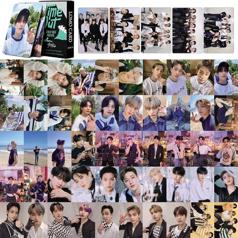 PYAJUU Stray Kids Photocard 55pcs KPOP Straykids TIME OUT ألبوم صور بطاقات Stray Kids LOMO بطاقات Stray Kids TIME OUT بطاقة بريدية هدية للمعجبين in Kuwait