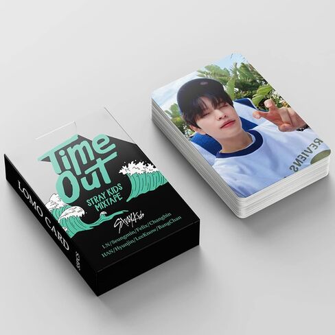 PYAJUU Stray Kids Photocard 55pcs KPOP Straykids TIME OUT ألبوم صور بطاقات Stray Kids LOMO بطاقات Stray Kids TIME OUT بطاقة بريدية هدية للمعجبين in Kuwait