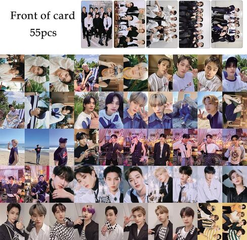 PYAJUU Stray Kids Photocard 55pcs KPOP Straykids TIME OUT ألبوم صور بطاقات Stray Kids LOMO بطاقات Stray Kids TIME OUT بطاقة بريدية هدية للمعجبين in Kuwait