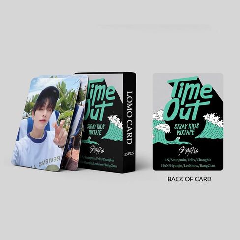 PYAJUU Stray Kids Photocard 55pcs KPOP Straykids TIME OUT ألبوم صور بطاقات Stray Kids LOMO بطاقات Stray Kids TIME OUT بطاقة بريدية هدية للمعجبين in Kuwait