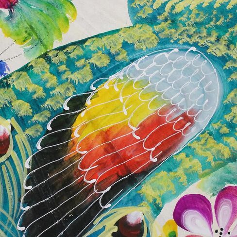 NOVICA Paper Parasol, 26" H x 32.5" Diam, Multicolor in Saudi Arabia