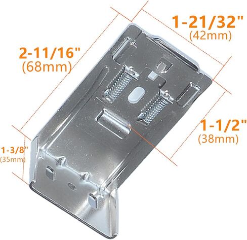 ابوكسون قطعتان من دعامة تثبيت زنبركية بطول 2-11/16 انش، مشابك حامل درابزين للستائر العمودية بنمط حمار وحشي روماني مع طيات 1-1/2 انش (38 ملم) في الحجم للتركيب على الحائط in Kuwait