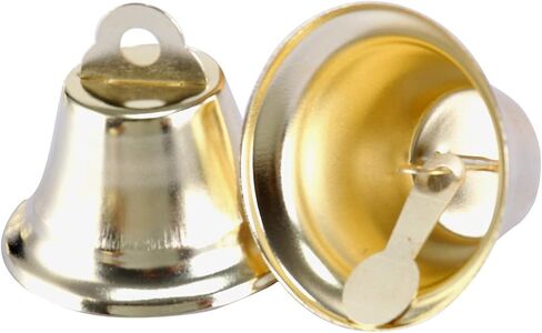 BinaryABC Golden Bell Jingle Bells زينة شجرة عيد الميلاد، معلقات شجرة عيد الميلاد، 45 مم، 12 قطعة (ذهبي) in Kuwait