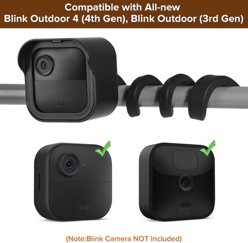 delilyn Flexible Twist Mount for All-New Blink Outdoor 4 (4th Gen) & Blink Outdoor (3rd Gen), Weatherproof Protective Housing with Charging Cutout and Gooseneck Mount for Blink Outdoor Camera in Saudi Arabia