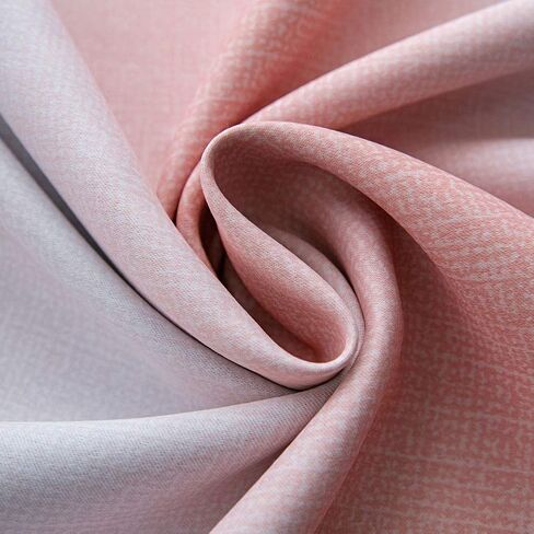 FANLI 72 Length Star Blackout Curtains for Kid Girls Bedroom Ombre Rainbow Darking Double Layer Star Cut Out Wall Home Decor Gradient Grommet Window Curtains (Pink White72L) in Saudi Arabia