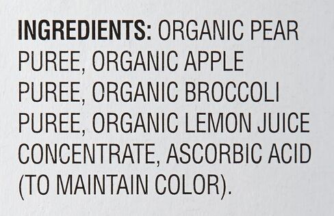 العلامة التجارية أمازون - حقيبة طعام الأطفال العضوية من ماما بير، المرحلة 2، الكمثرى والتفاح والقرنبيط، كيس 4 أونصة in Kuwait