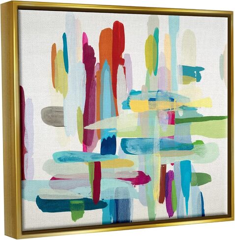 Stupell Industries Colorful Cross Hatch Abstraction, Design by Randy Hibberd in Kuwait