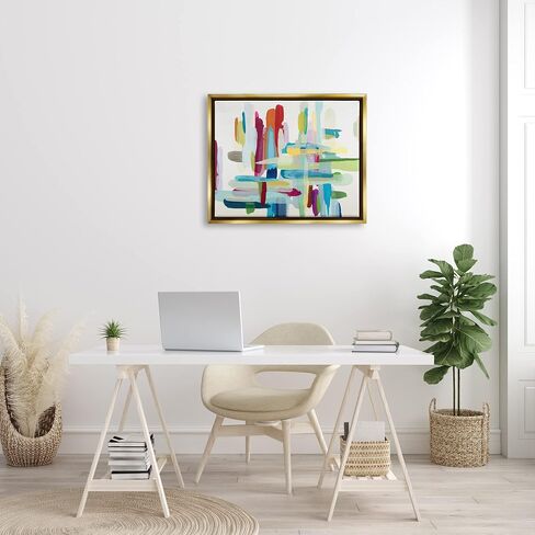 Stupell Industries Colorful Cross Hatch Abstraction, Design by Randy Hibberd in Kuwait