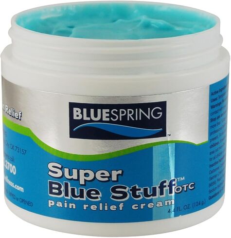 BLUESPRING Pain Relief Cream- Super Blue Stuff with Emu Oil, Arnica, Provides Maximum Arthritis Pain Relief- Anti Inflammatory Cream Goes Deep into the Skin- Great Muscle Rub and Relaxer Cream - 4 oz in Saudi Arabia