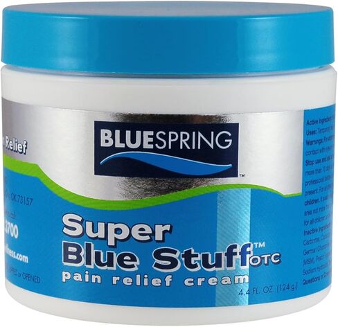 BLUESPRING Pain Relief Cream- Super Blue Stuff with Emu Oil, Arnica, Provides Maximum Arthritis Pain Relief- Anti Inflammatory Cream Goes Deep into the Skin- Great Muscle Rub and Relaxer Cream - 4 oz in Saudi Arabia